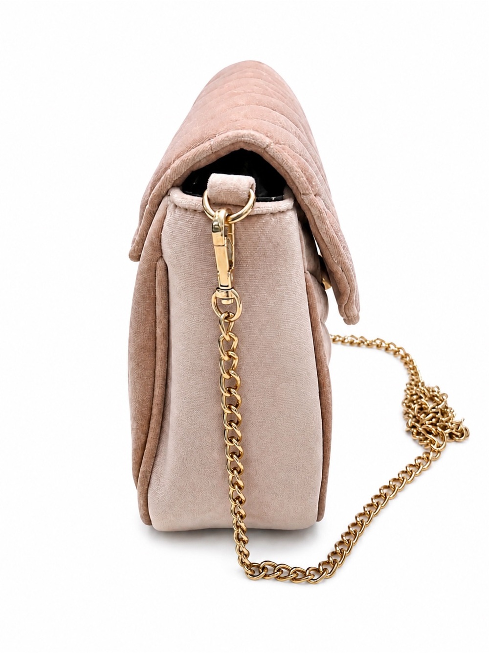 Urban Expressions Andromeda Blush Velvet Studded Crossbody Bag - Picture 6 of 8